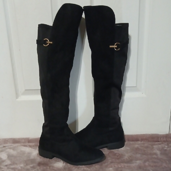 Black Over the Knee Women's Boots - Picture 1 of 8